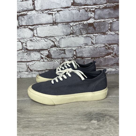 Everlane The Forever Platform Sneakers Shoes Blue Canvas Lace Women’s 8M US/39EU - Picture 1 of 16